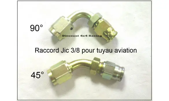 Lot 2 raccords coudés frein à main