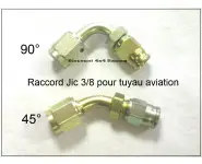 Lot 2 raccords coudés frein à main